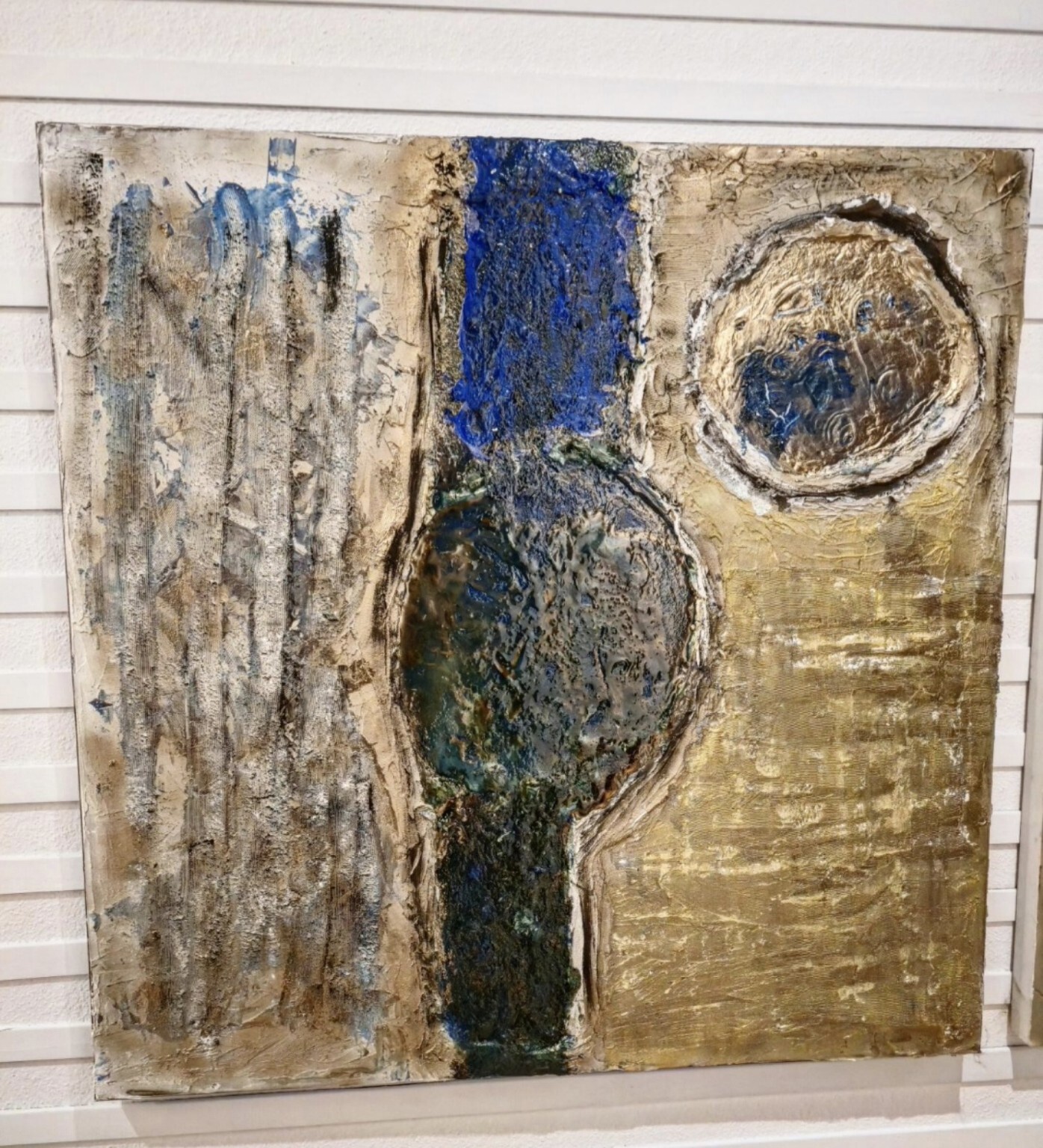 Gemälde Marineblau & Gold von Gramos Lipa